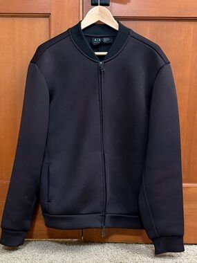 A|X Armani Exchange Black Bomber Jacket